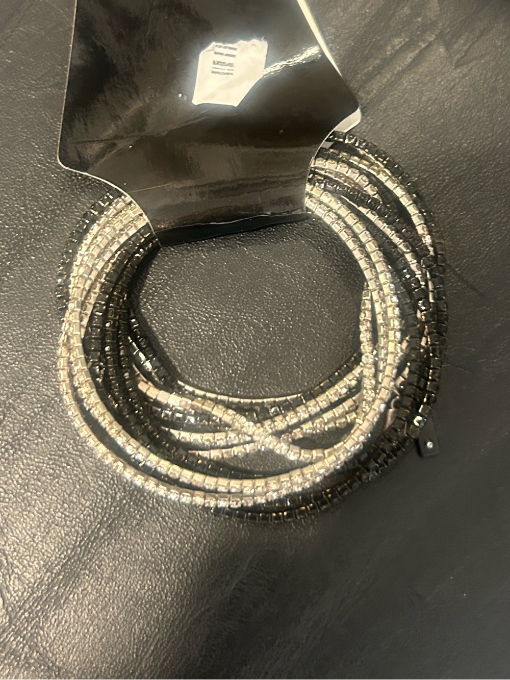 Express Black and Silver Beaded Stackable Bracelets